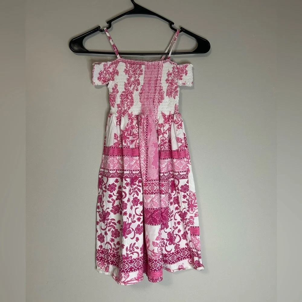 The Children’s Place Pink and White Smocked Sundress, Size 5/6